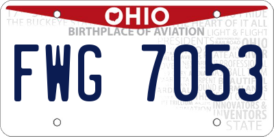 OH license plate FWG7053