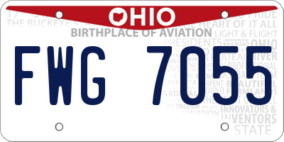 OH license plate FWG7055