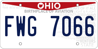 OH license plate FWG7066