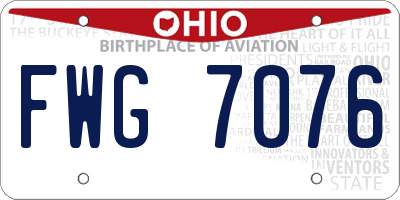 OH license plate FWG7076