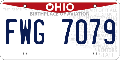 OH license plate FWG7079