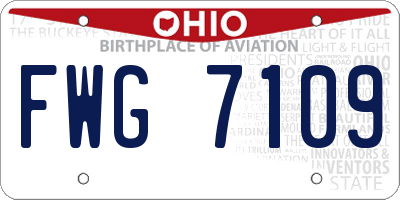 OH license plate FWG7109