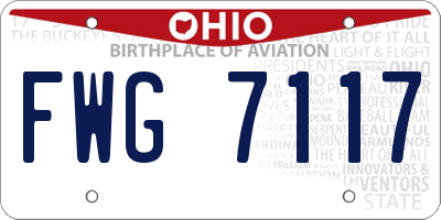 OH license plate FWG7117
