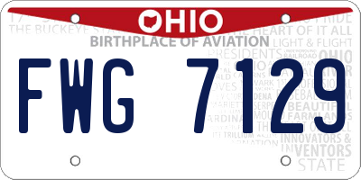 OH license plate FWG7129