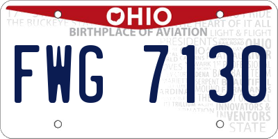 OH license plate FWG7130