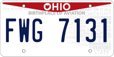 OH license plate FWG7131