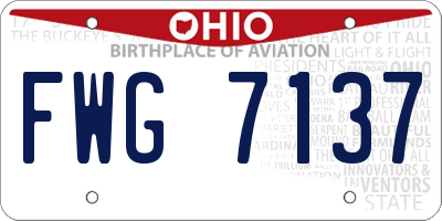 OH license plate FWG7137
