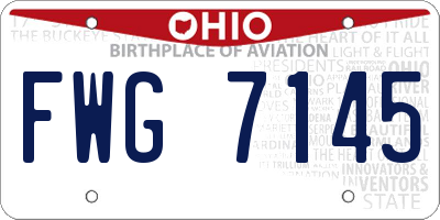 OH license plate FWG7145