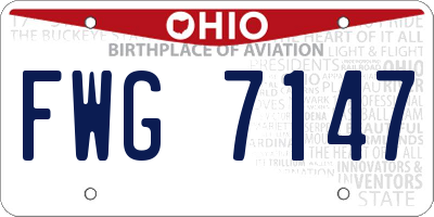 OH license plate FWG7147