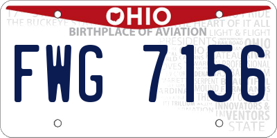 OH license plate FWG7156