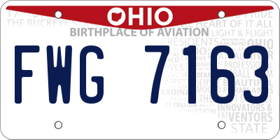 OH license plate FWG7163