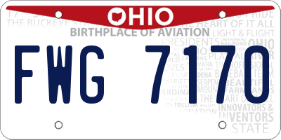 OH license plate FWG7170