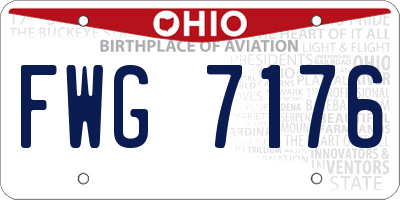 OH license plate FWG7176