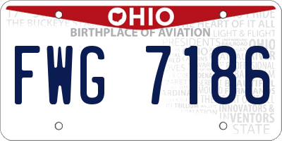 OH license plate FWG7186