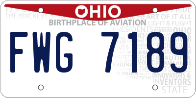 OH license plate FWG7189
