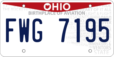 OH license plate FWG7195