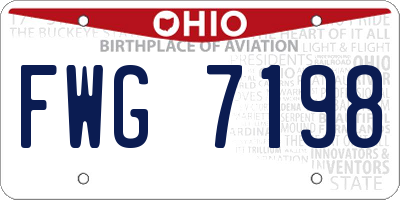 OH license plate FWG7198
