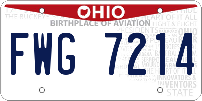 OH license plate FWG7214