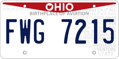 OH license plate FWG7215