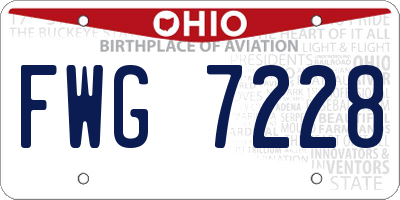 OH license plate FWG7228