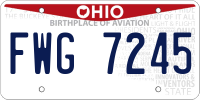 OH license plate FWG7245