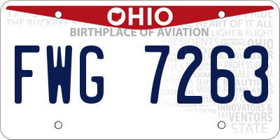 OH license plate FWG7263