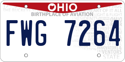 OH license plate FWG7264