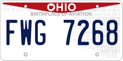 OH license plate FWG7268