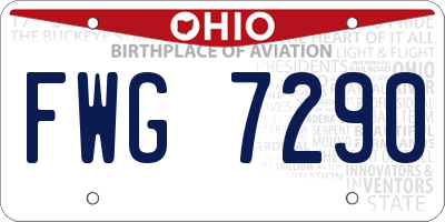 OH license plate FWG7290