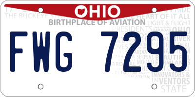 OH license plate FWG7295