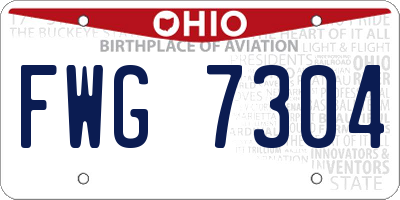 OH license plate FWG7304