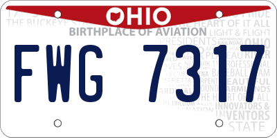 OH license plate FWG7317