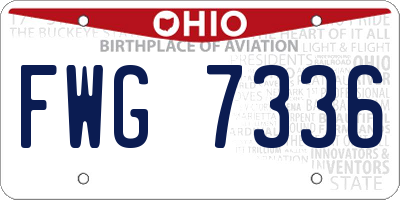 OH license plate FWG7336