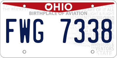 OH license plate FWG7338