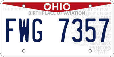 OH license plate FWG7357