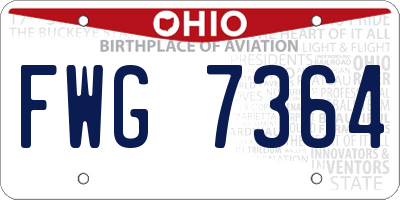 OH license plate FWG7364
