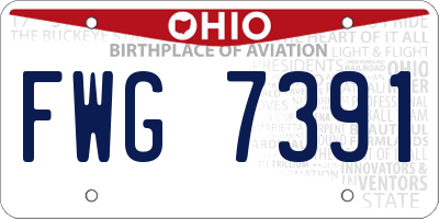 OH license plate FWG7391