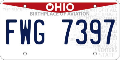 OH license plate FWG7397