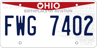 OH license plate FWG7402