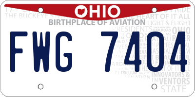 OH license plate FWG7404