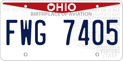 OH license plate FWG7405