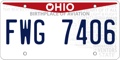 OH license plate FWG7406