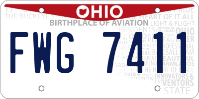 OH license plate FWG7411