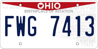 OH license plate FWG7413