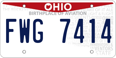 OH license plate FWG7414