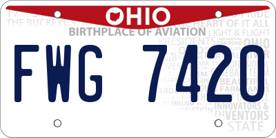 OH license plate FWG7420