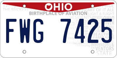 OH license plate FWG7425