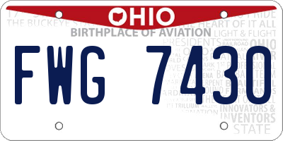 OH license plate FWG7430