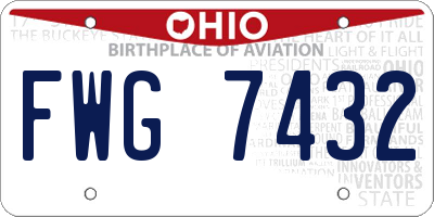 OH license plate FWG7432