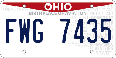 OH license plate FWG7435
